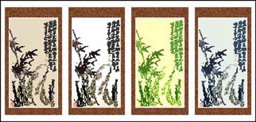 鄭板橋竹石圖CDR素材 優雅壁畫裝飾的辦公藝術選擇